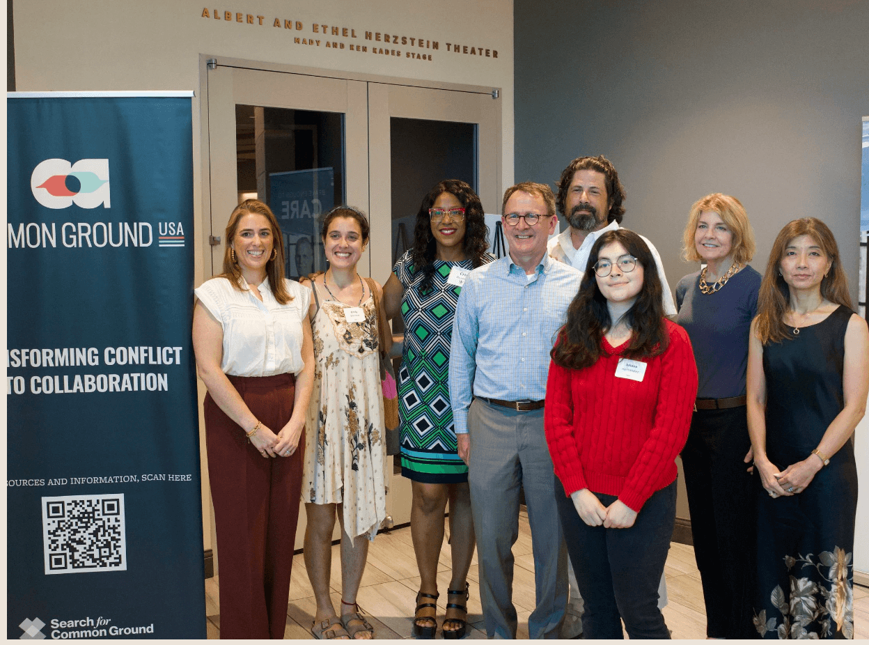 Participants and organizers together at a Bringing Houston Together event